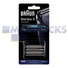 Original Scherfolien-/messerkopfkassette, schwarz, für Braun 32B Serie 3 320 330 340 380 390