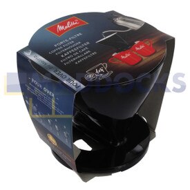 Original Melitta 'Pour Over' Typ 1X4 Größe Schwarzer 2-Tassen-Filterkegel aus Kunststoff