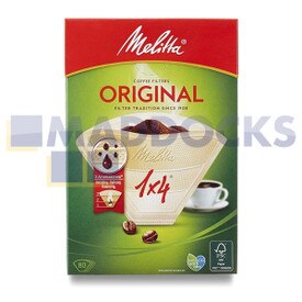 Echte Original Melitta Original 1x4 Aromapor Kaffeefilter (Packung mit 80)