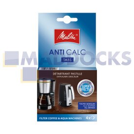 Original Melitta 'Anti-Kalk' Filter Cafe & Aqua Machines Entkalker (4x12g)