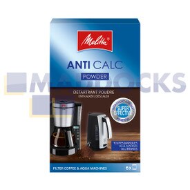 Original Melitta 'Anti-Calc' Entkalkungspulver für Kaffeemaschinen und Wasserkocher (6x20g)