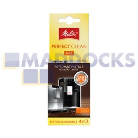 Original Melitta 'Perfect Clean'-Rineigungstabletten für Espresso-Maschine (1,8 g, Packung mit 4 Stück)