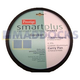 Original Prestige 'Smart Plus'-Dichtung mit 5 l-Aluminium 57052/57057, 4,25 l-Aluminium (beschichtet) Curry-Pfanne 57053/57055