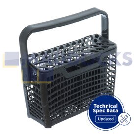 Original Besteckkorb, komplett, Kunststoff weiß, Hersteller Electrolux, passend für verschiedene Modelle von Produced AEG, Electrolux, Elektro Helios, Privileg, Rex, Zanussi