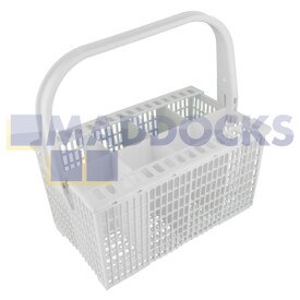 Original Besteckkorb mit Griff, 8 Fächer, Kunststoff weiß, für Electrolux (237 mm x 137 mm x 122 mm)