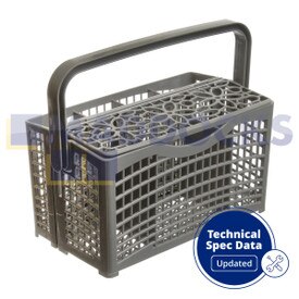 Universal Deluxe Geschirrspüler 2-in-1 voller Größe und abnehmbare Slimline Besteckkorb (230 x 130 x 145 mm)