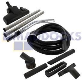 Kompatibles Aufsatzset mit hochwertigem Schlauch (2,5 m 32 mm - 38 mm), Pferdehaarbürste und 285 mm Hochleistungsbodendüse (32 mm) für Deluxe Eco Vac Numatic 'AS1'