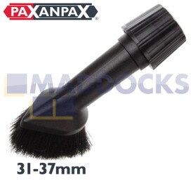 Universal-Staubbürste aus schwarzem Kunststoff mit Vario-Anschluss, 31 mm bis 37 mm