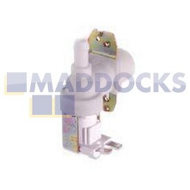 Genuine Original Indesit Solenoid Valve 1-Way 90°, Internal Diameter Output: 12mm Range: 10l/min, Connectors: Tabs, Volt / Hz: 220/240V - 50Hz