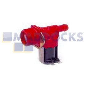 Genuine Original Indesit Solenoid Valve 1-Way 180°, Internal Diameter Output: 10.5mm, Capacity: 7l/min, Connectors: Tabs, Volt / Hz: 110V - 60Hz