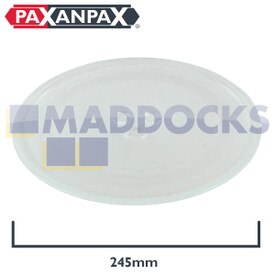 Universeller Drehteller, Glas, für Mikrowelle, mit drei Befestigungen (245 mm)