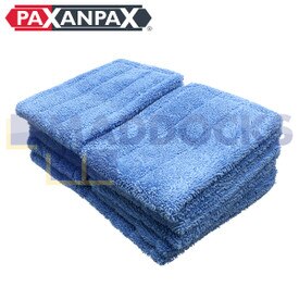 Kompatibel für Numatic Blue 40 cm Wet Nylo Stripe Mikrofaser-Taschenmopp, elastisch (10 Stück)
