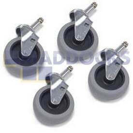 Original Numatic Laufrollen, grau bereift, Set mit 4 x 75 mm