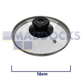 Universal Kochtopf, Wok, Bratpfanne Glasdeckel (16cm)