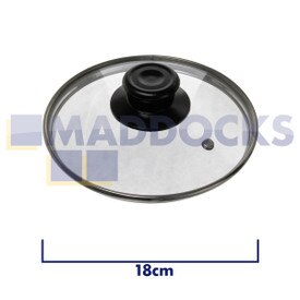 Universal Kochtopf, Wok, Bratpfanne Glasdeckel (18cm)