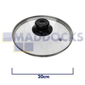 Universal Kochtopf, Wok, Bratpfanne Glasdeckel (20cm)