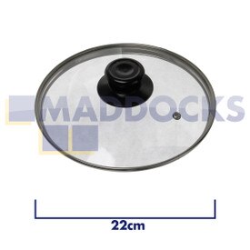 Universal Kochtopf, Wok, Bratpfanne Glasdeckel (22cm)