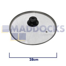 Universal Kochtopf, Wok, Bratpfanne Glasdeckel (28cm)
