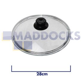 Universal Kochtopf, Wok, Bratpfanne Pyrexglasdeckel (28cm)