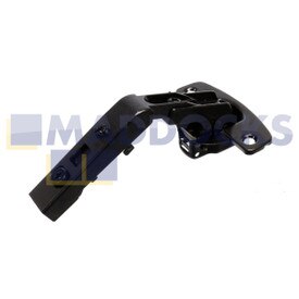 Original Original Hettich Universalscharnier für Eckschrank-Falttüren ohne Schließautomatik (Intermat 9930, Obsidianschwarz, vorliegend, Öffnungswinkel 50° / 65°, Bohrbild D 52mm x 5,5mm, zum Anschrauben (-))